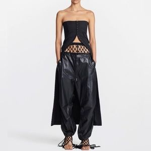 Dion Lee compact cotton Gill Pocket Bustier in Black. NWT. Size large.